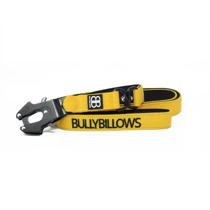 Bully Billows Swivel Combat Dog Lead - Mustard Yellow